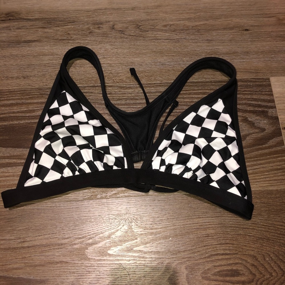 checkered swim top